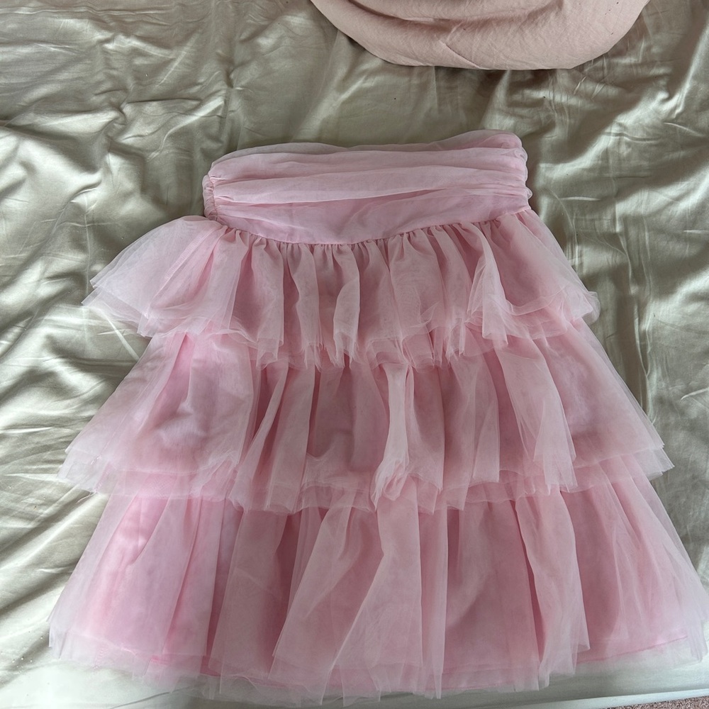 Puffy pink dress